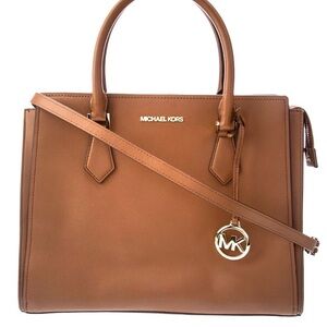 Michael‎ Kors Tan Leather Tote with Gold Accents